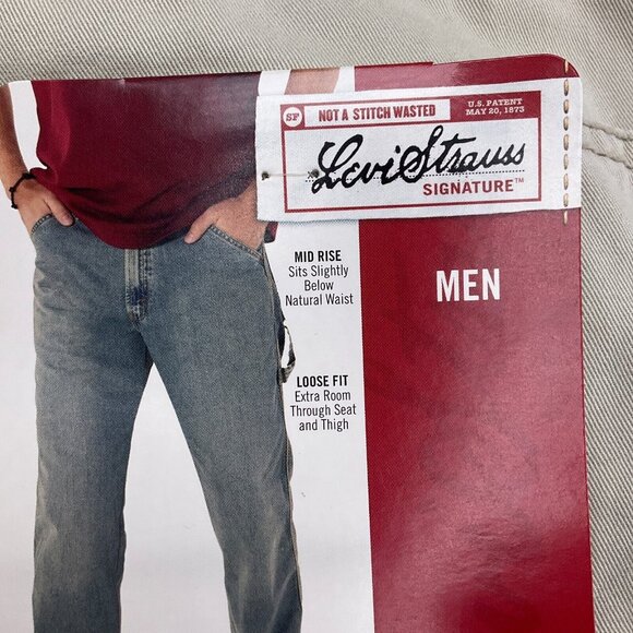 Levis Jeans Men 40W x 32L Khaki Loose Carpenter Straight Leg Cotton NWT - Picture 14 of 16
